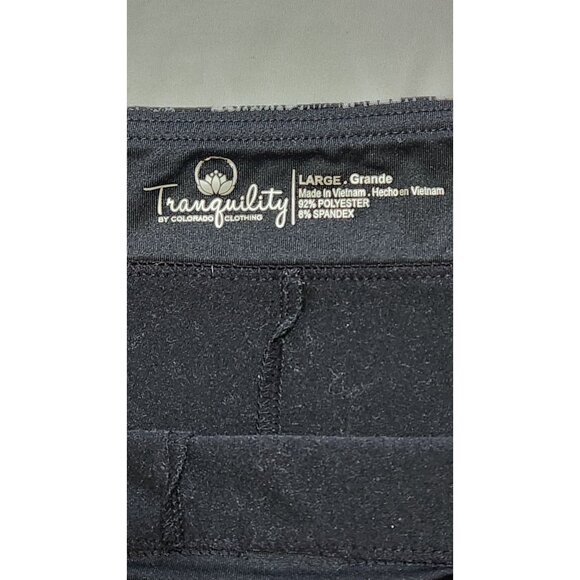 Tranquility Womens Black White Chevron Skort Size Large - Picture 3 of 6